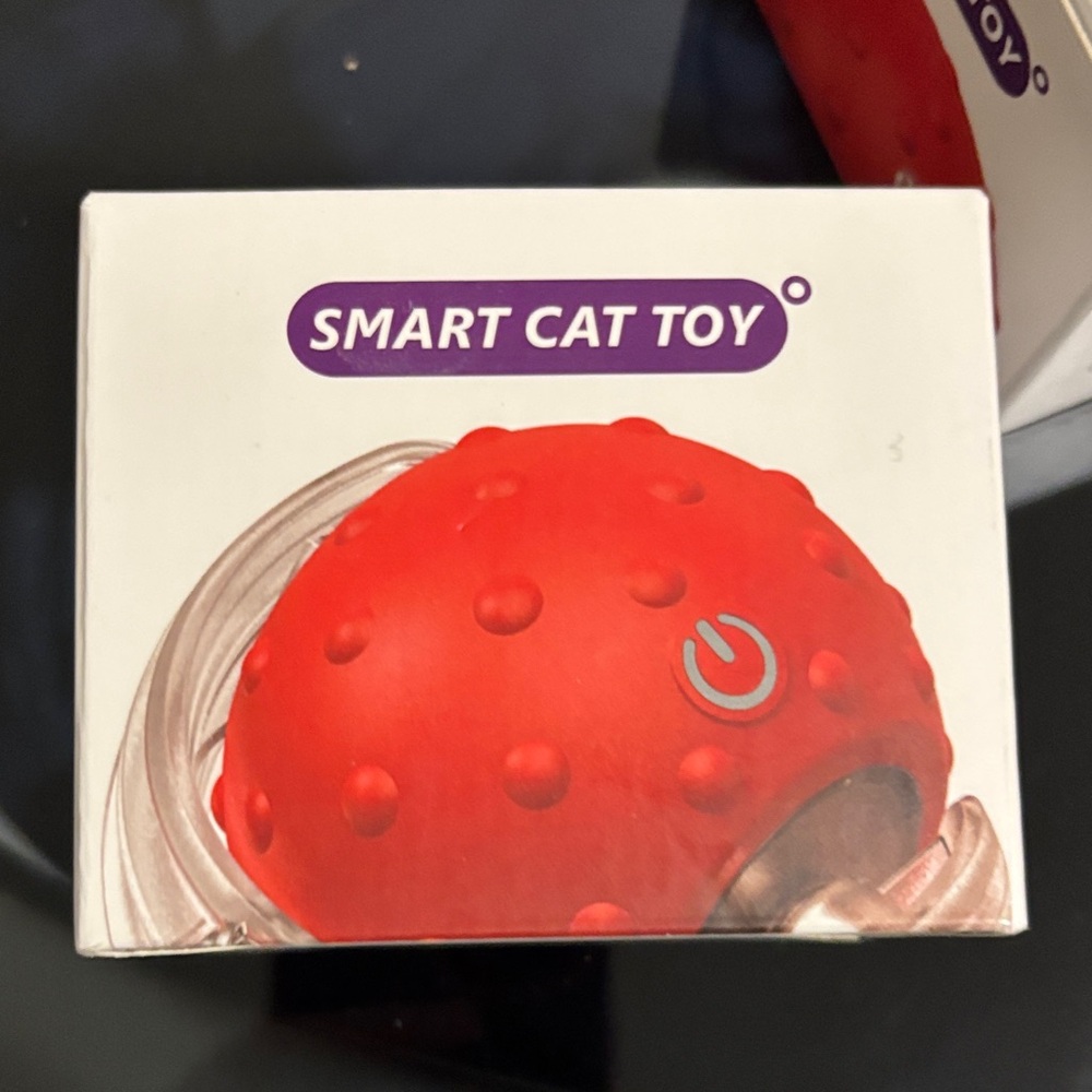NIB Chirp and Chase Motion Activated Cat Ball with LED Lights  - Red - Picture 2 of 9